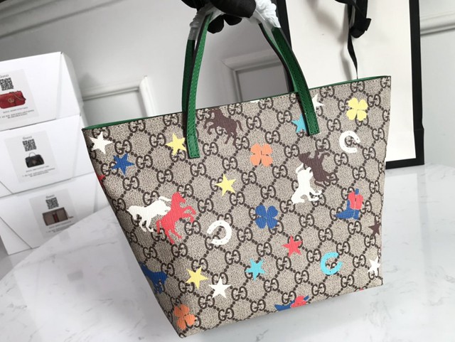 Gucci經典款女包 410812 古馳Gucci親子款小馬牧場童包 Gucci手提包 Gucci購物袋  gqy3580